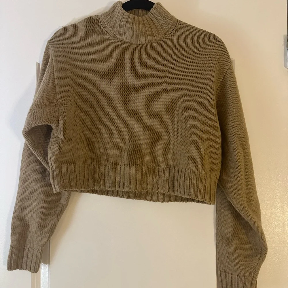 Aritzia Wilfred Harper Camel Knit Sweater, Size XXS, Brand New - Picture 2 of 6